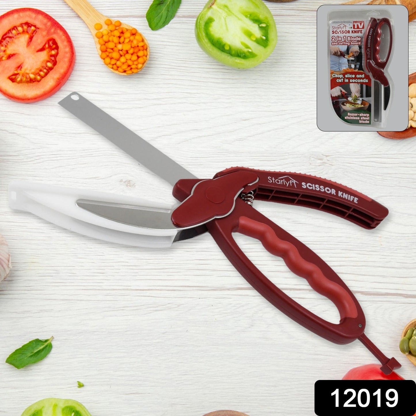 2 In 1 Kitchen Knife Scissor